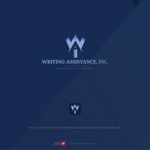 Writing Assistance, Inc. or WAI  or  both; optional tag line - Your source for writers | Logo Design by Marius Fechete