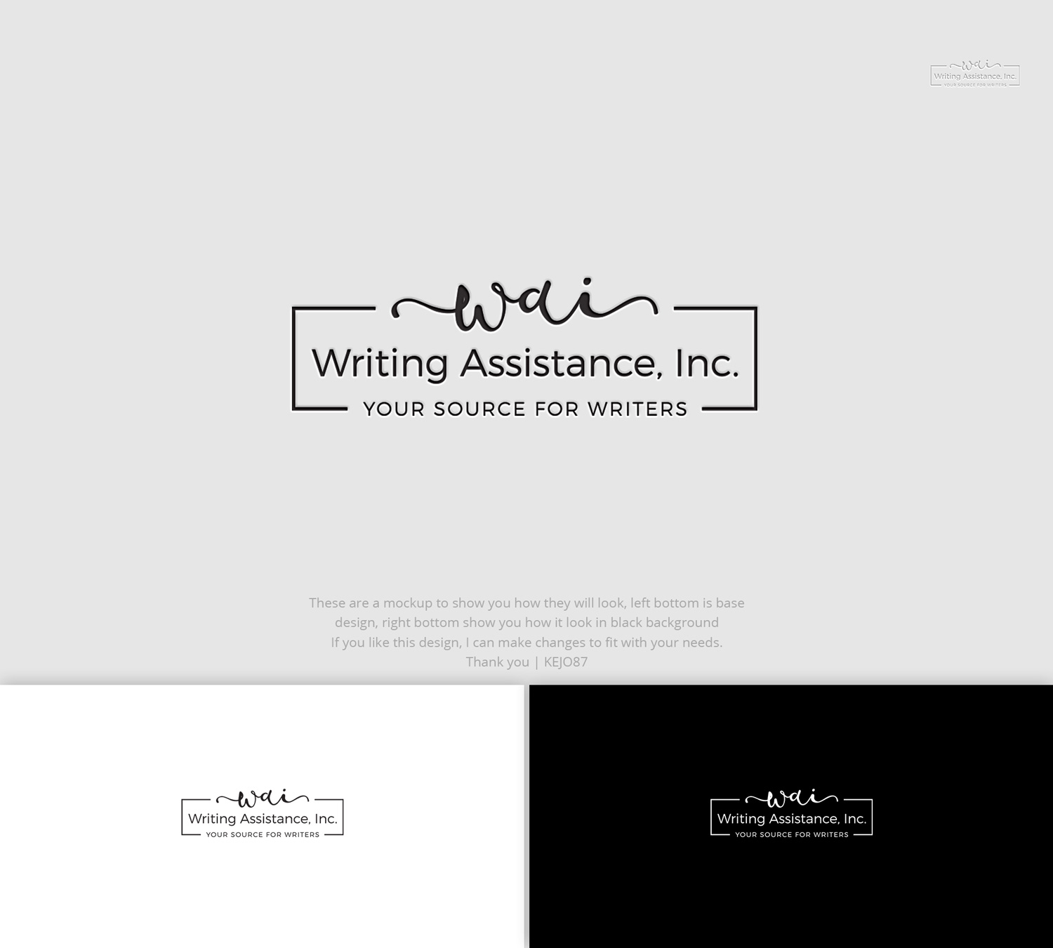 Diseño de Logo por Kejo87 para Writing Assistance, Inc. | Diseño #20303584