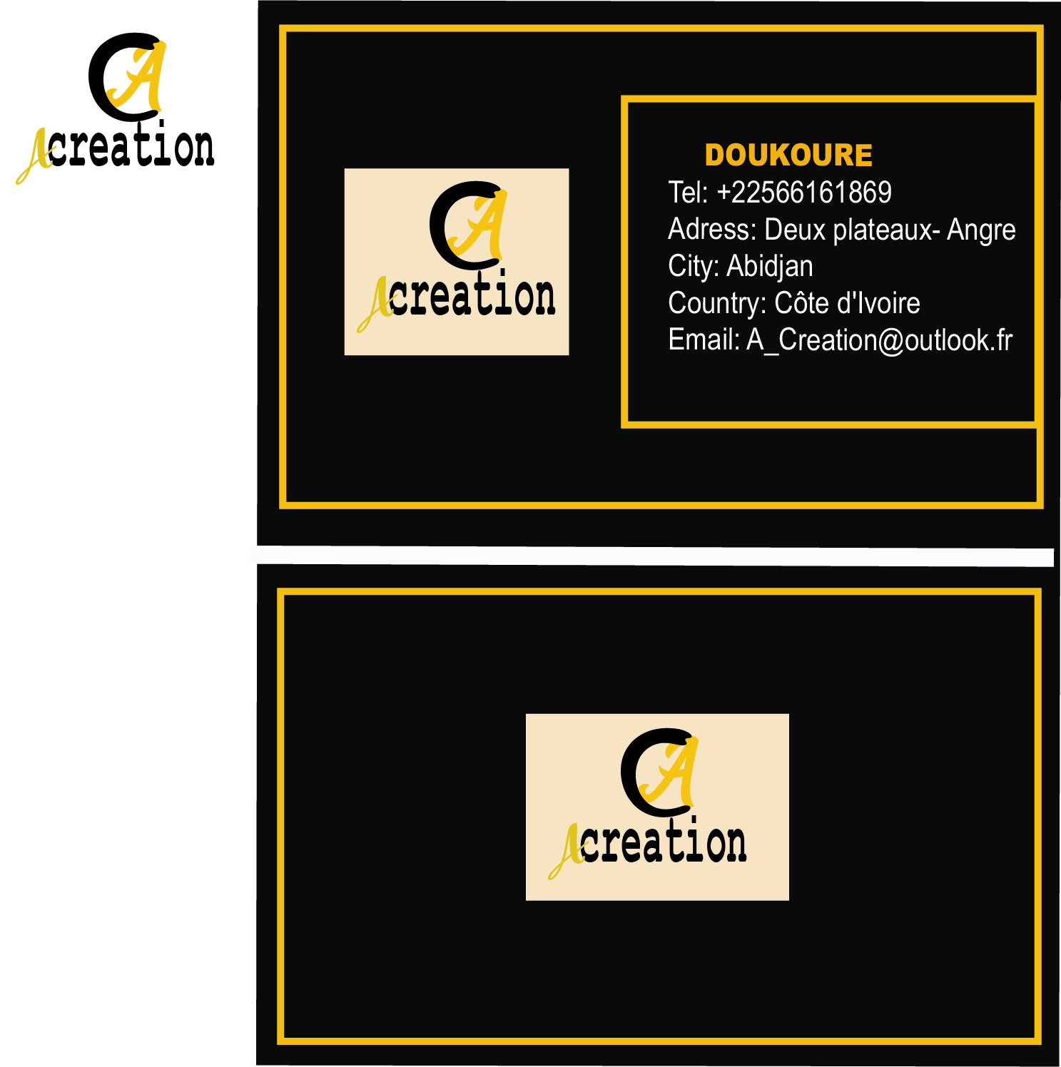 Logo and Business Card Design by faiza 4 for ACreation | Design #20347044