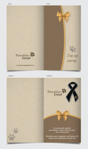 sympathy card for pets with lapel pin attached | Schreibwaren-Design von alex989