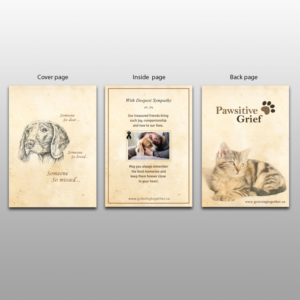 sympathy card for pets with lapel pin attached | Design de Papeterie par Creative Jiniya