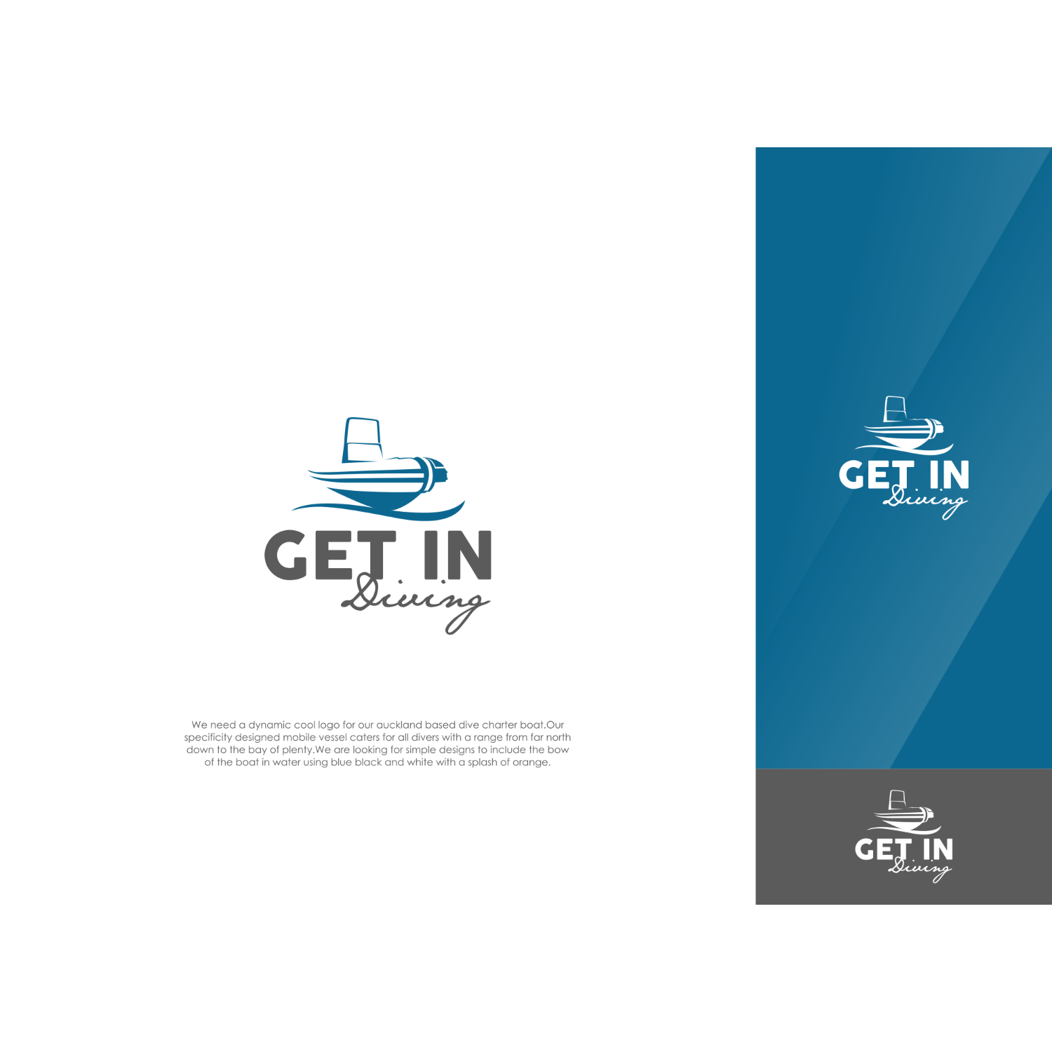Logo Design by zatsukiki for Get in Diving Ltd | Design #20349535