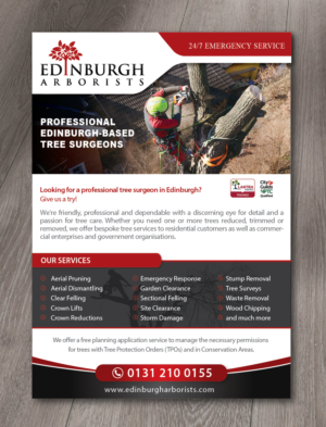 Flyer Design by alex989 for Edinburgh Arborists | Design: #20330048