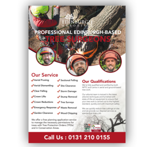 Design de Flyer par pipra pour Edinburgh Arborists | Design #20334013