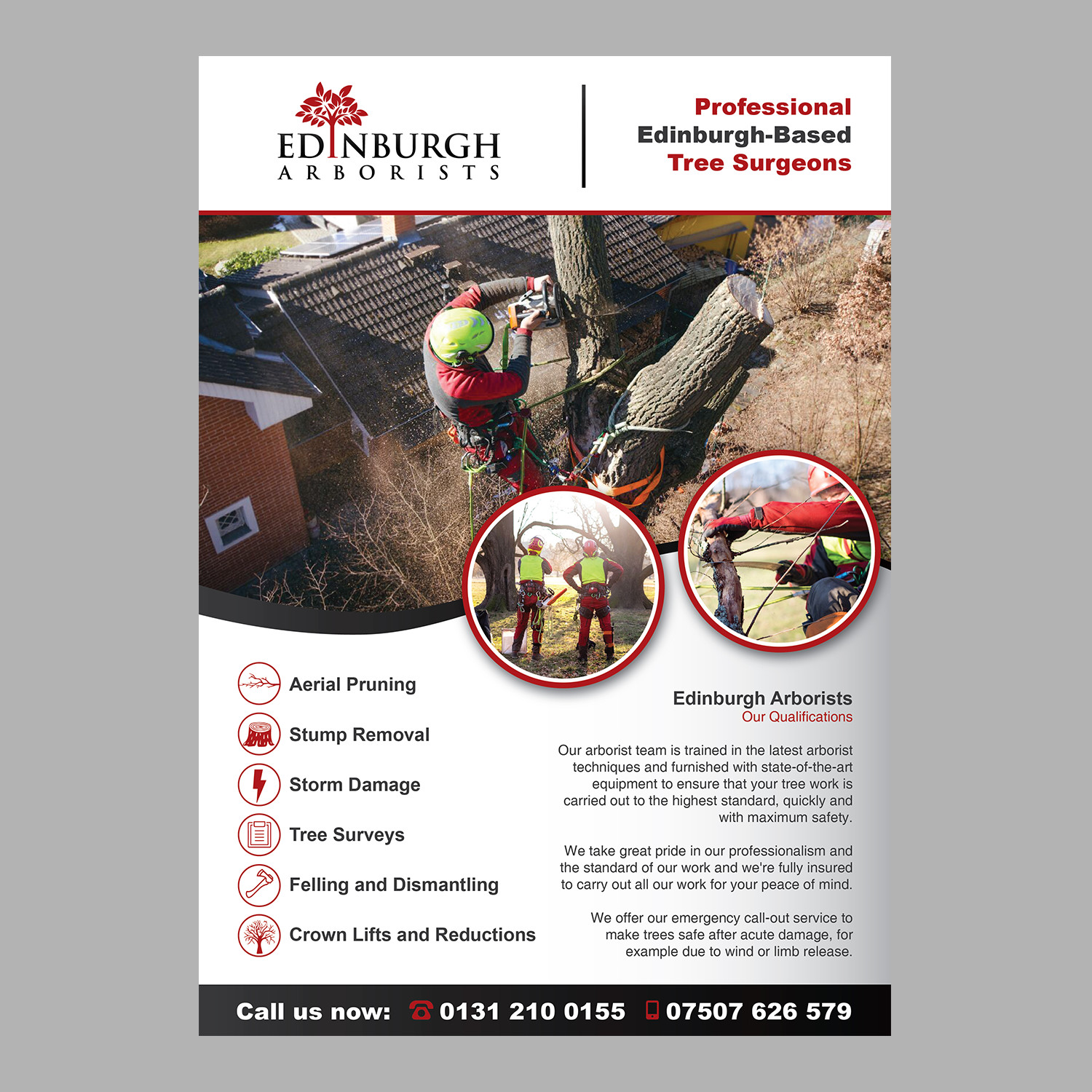 Flyer Design by pinterferenc86 for Edinburgh Arborists | Design #20327973