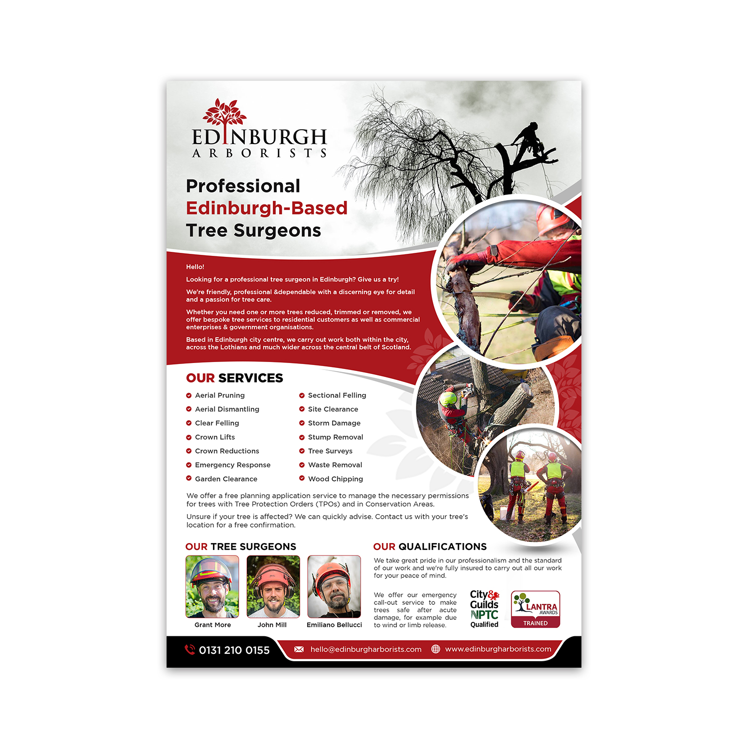 Flyer Design by GraphicsGuru for Edinburgh Arborists | Design #20345357