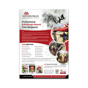 Flyer Design by GraphicsGuru for Edinburgh Arborists | Design: #20345357