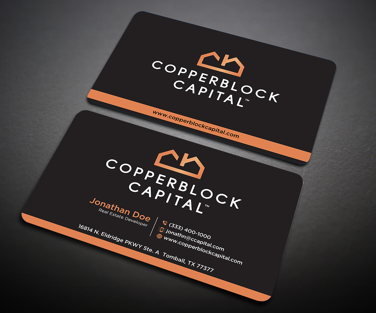 Business Card Design by Designers Hub for Copperblock Capital Corp. | Design #20344601