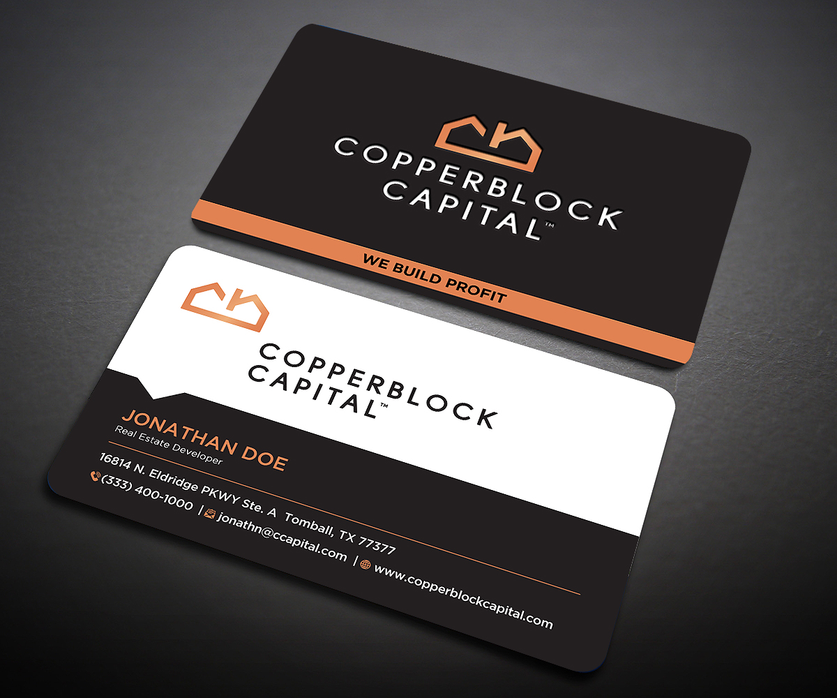 Business Card Design by Designers Hub for Copperblock Capital Corp. | Design #20344815