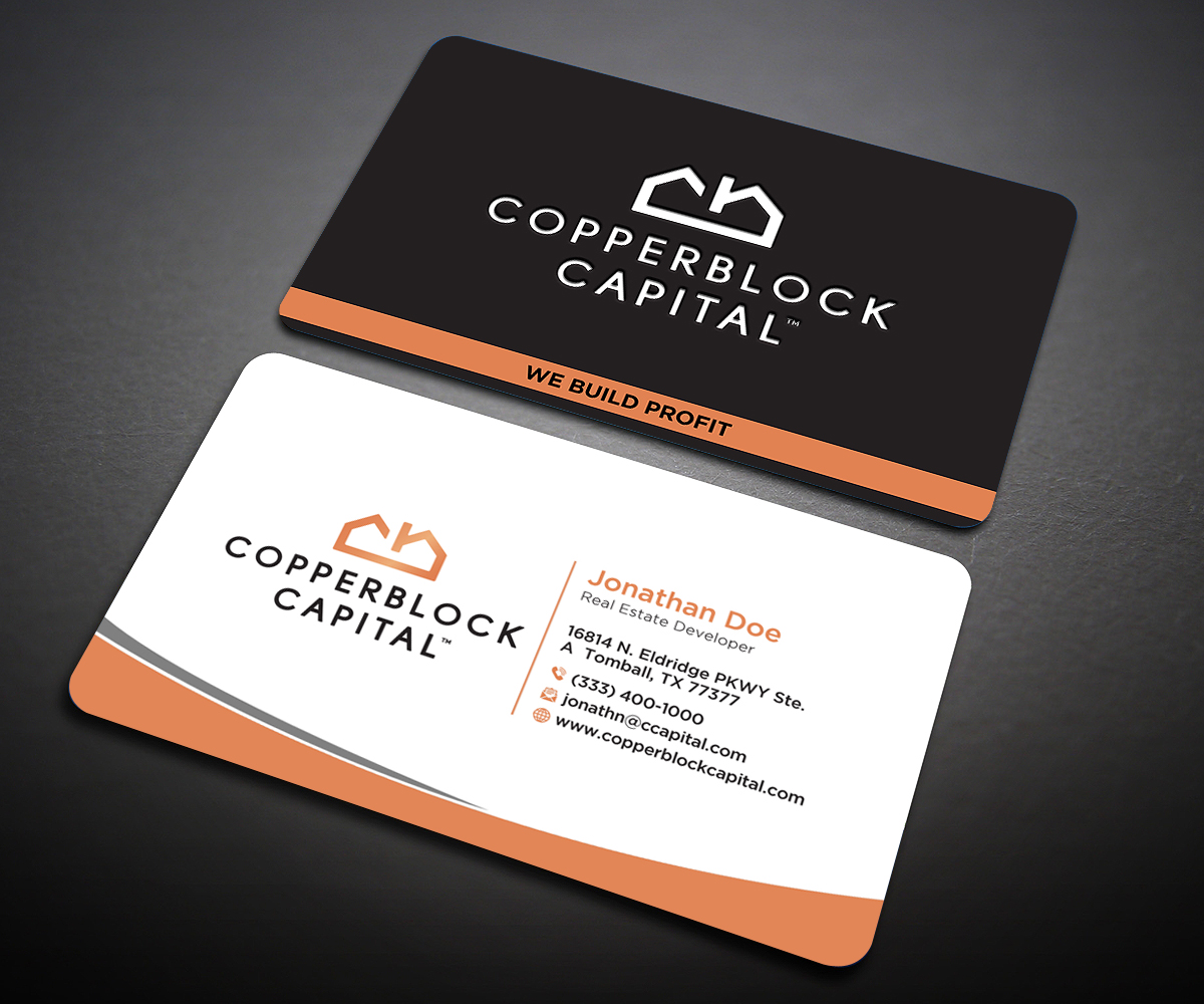 Business Card Design by Designers Hub for Copperblock Capital Corp. | Design #20344904