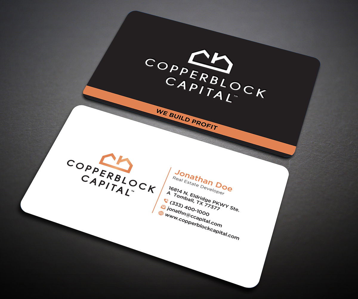 Business Card Design by Designers Hub for Copperblock Capital Corp. | Design #20344918