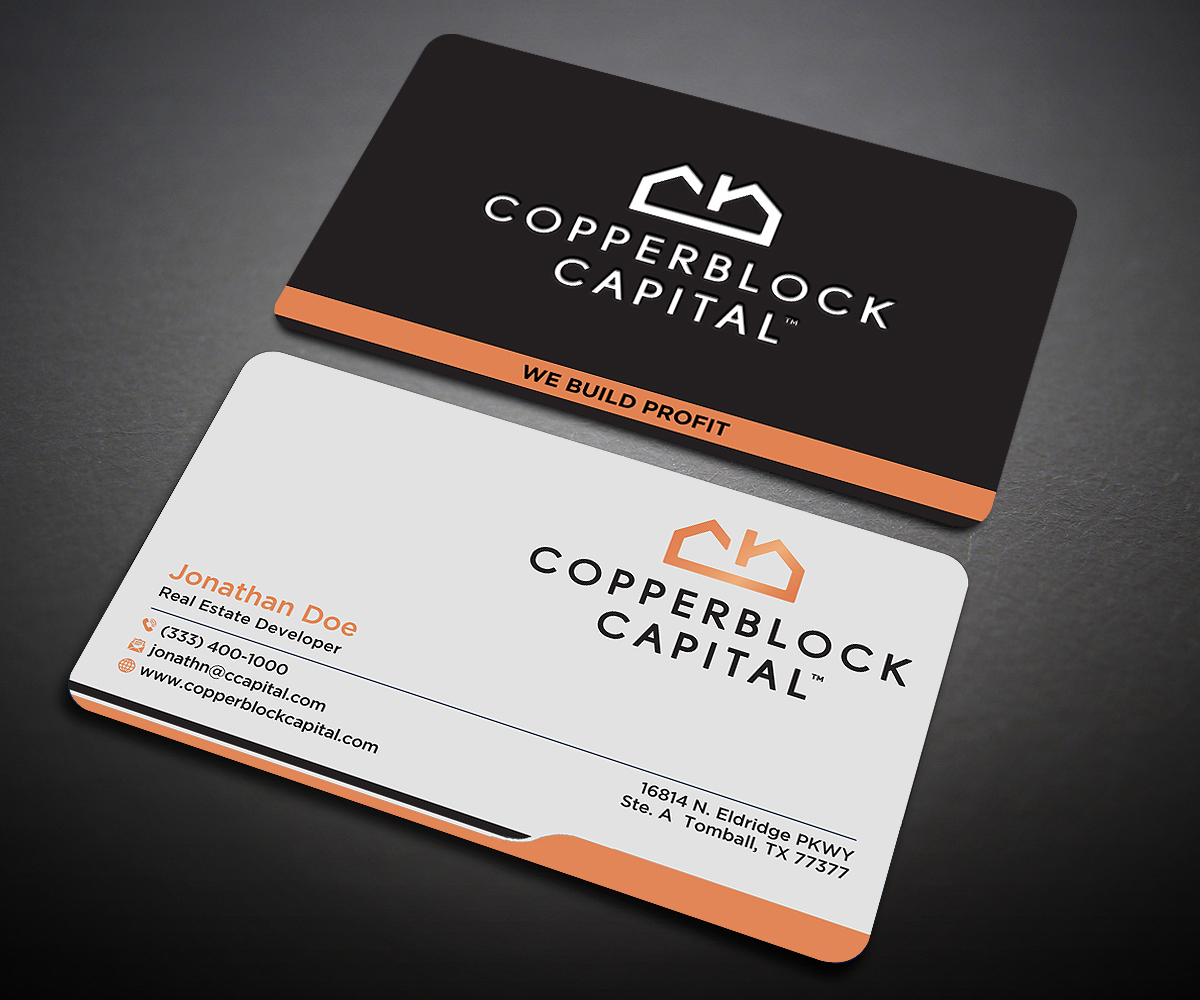 Business Card Design by Designers Hub for Copperblock Capital Corp. | Design #20345159