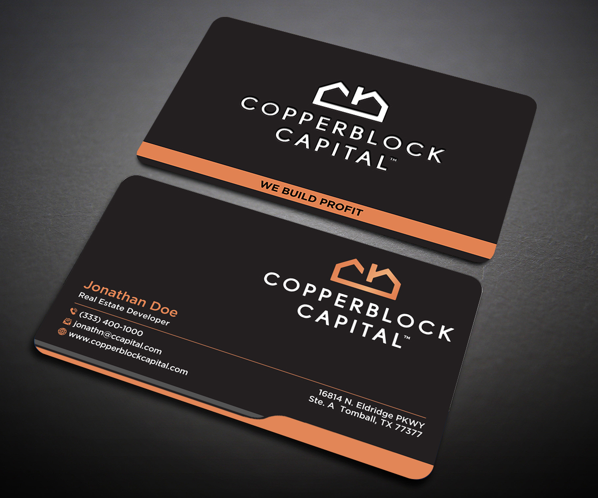 Business Card Design by Designers Hub for Copperblock Capital Corp. | Design #20345208