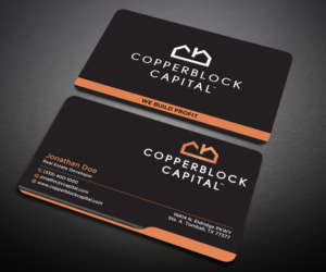 Business Card Design by Designers Hub for Copperblock Capital Corp. | Design: #20345208