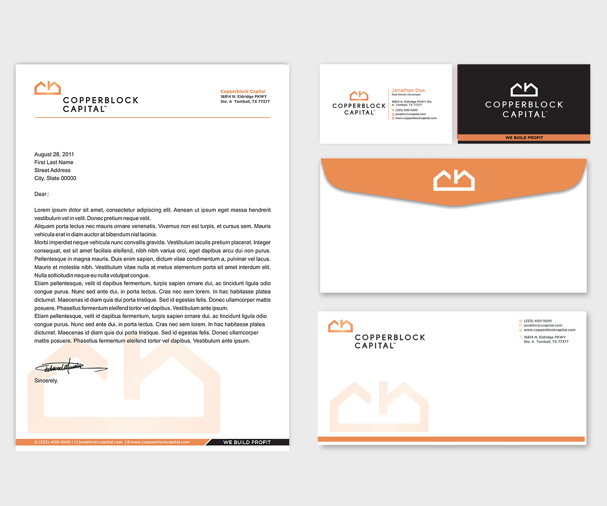 Business Card Design by Designers Hub for Copperblock Capital Corp. | Design #20354258