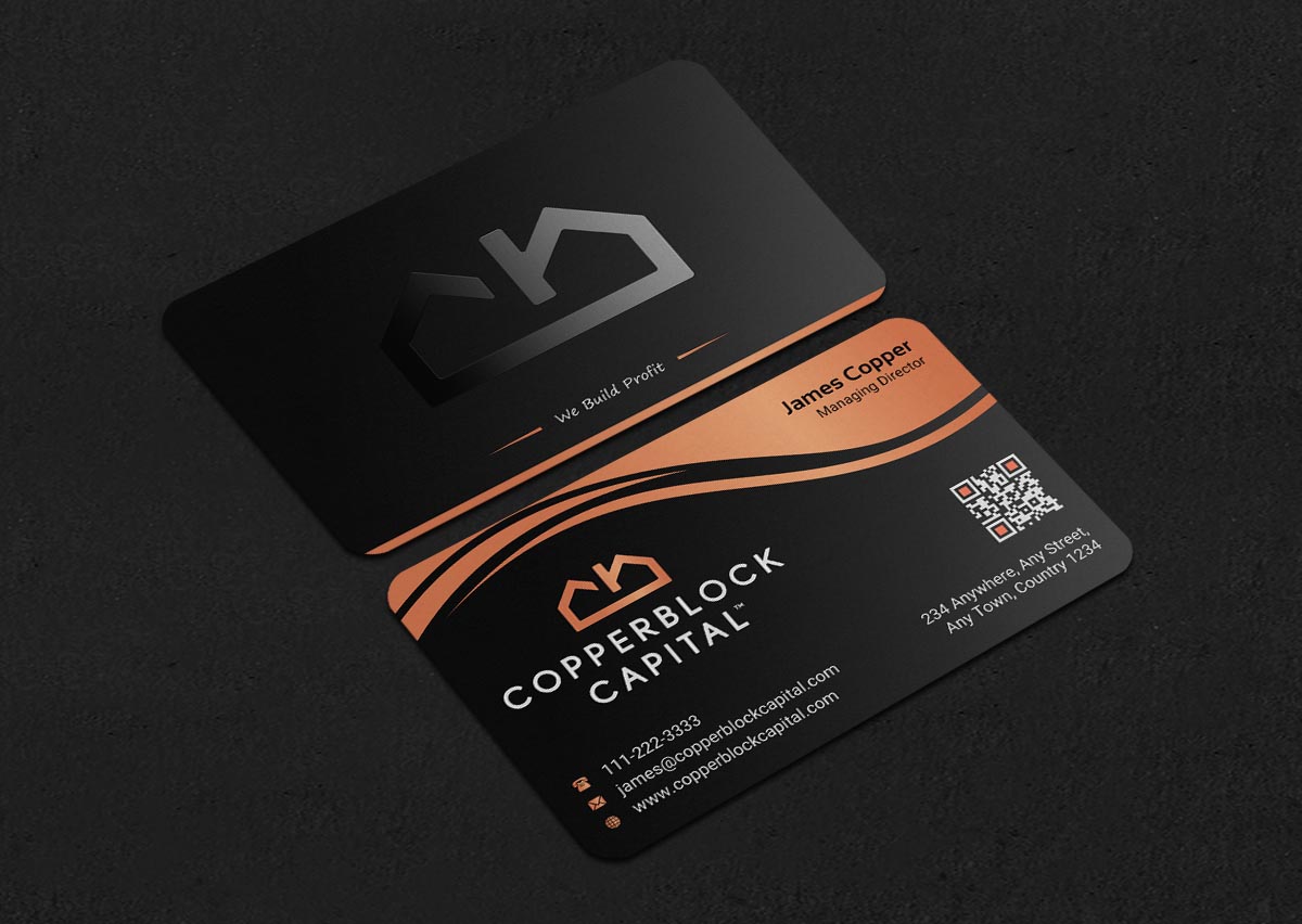Business Card Design by INDIAN_Ashok for Copperblock Capital Corp. | Design #20348146