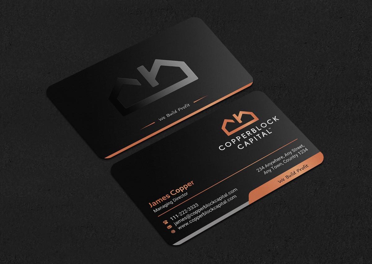 Design de Carte de Visite par INDIAN_Ashok pour Copperblock Capital Corp. | Design #20348149