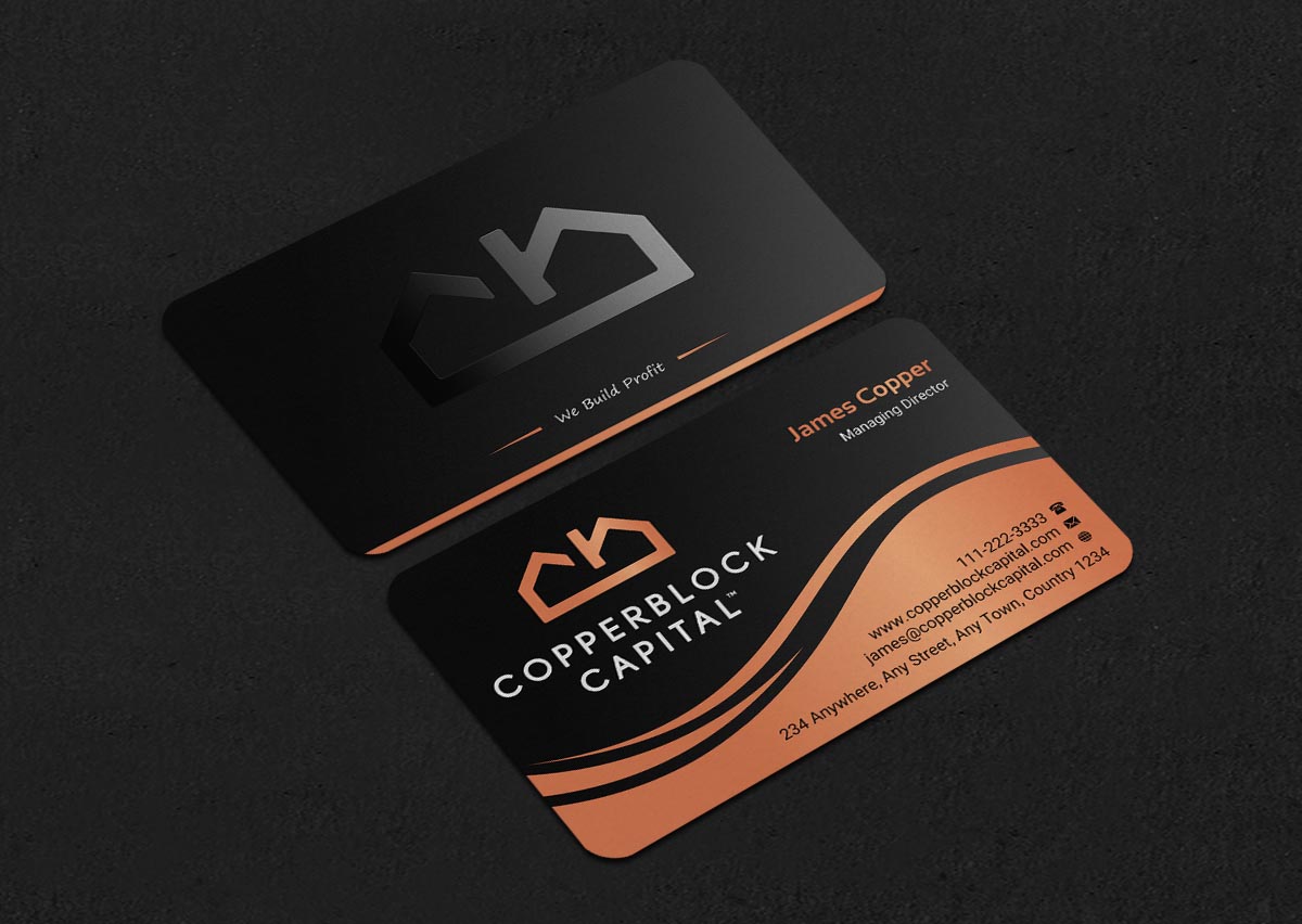 Design de Carte de Visite par INDIAN_Ashok pour Copperblock Capital Corp. | Design #20348151