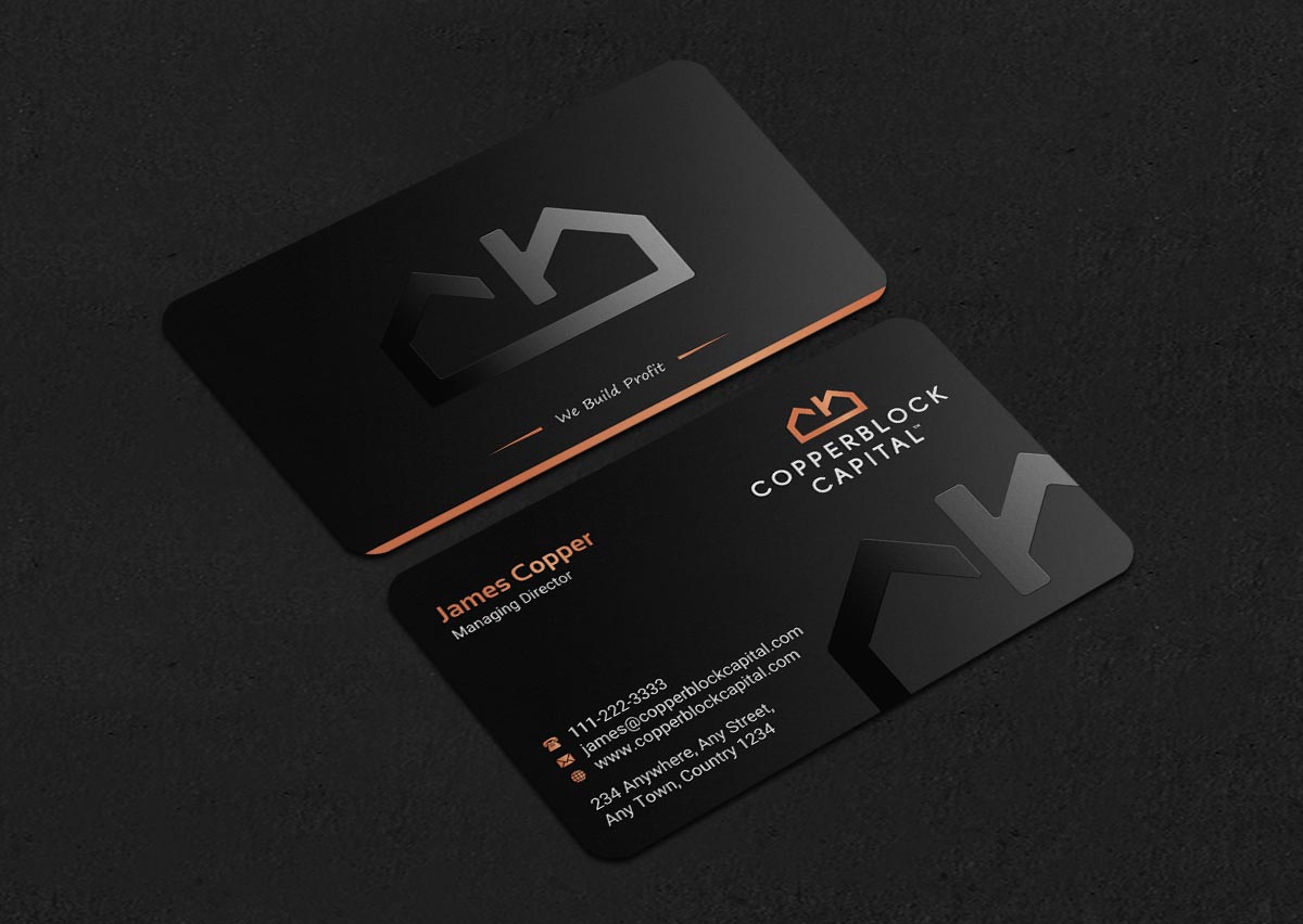Business Card Design by INDIAN_Ashok for Copperblock Capital Corp. | Design #20348153