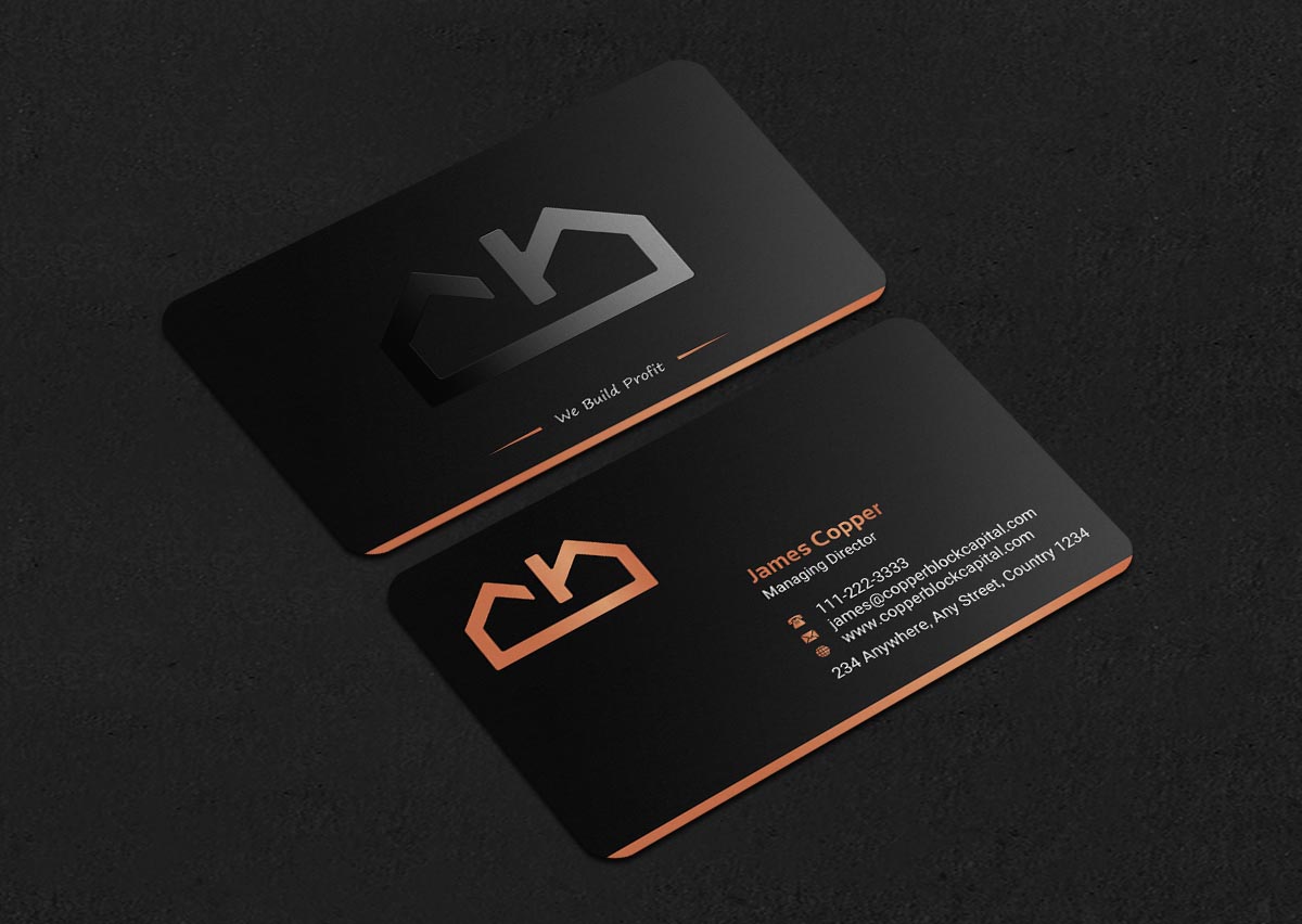 Business Card Design by INDIAN_Ashok for Copperblock Capital Corp. | Design #20348154