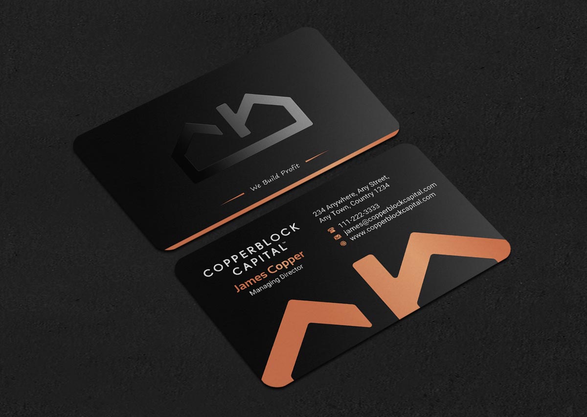 Business Card Design by INDIAN_Ashok for Copperblock Capital Corp. | Design #20348155