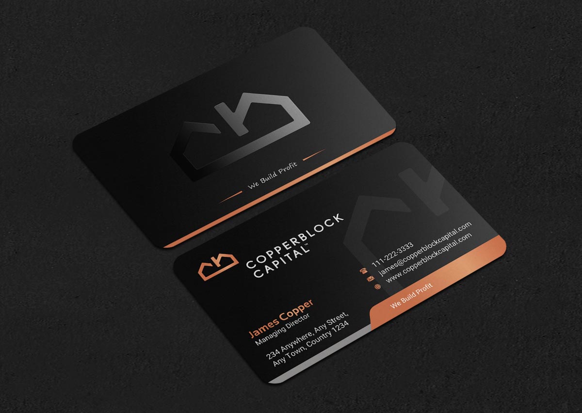 Business Card Design by INDIAN_Ashok for Copperblock Capital Corp. | Design #20348156