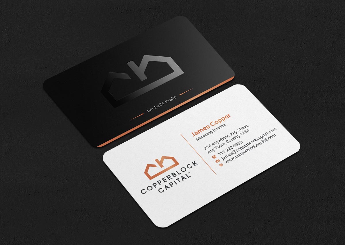 Business Card Design by INDIAN_Ashok for Copperblock Capital Corp. | Design #20348161