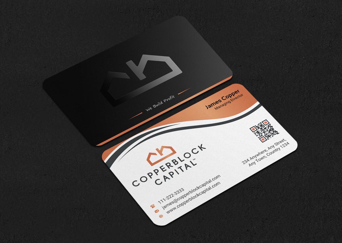 Visitenkarten-Design von INDIAN_Ashok für Copperblock Capital Corp. | Design #20348163