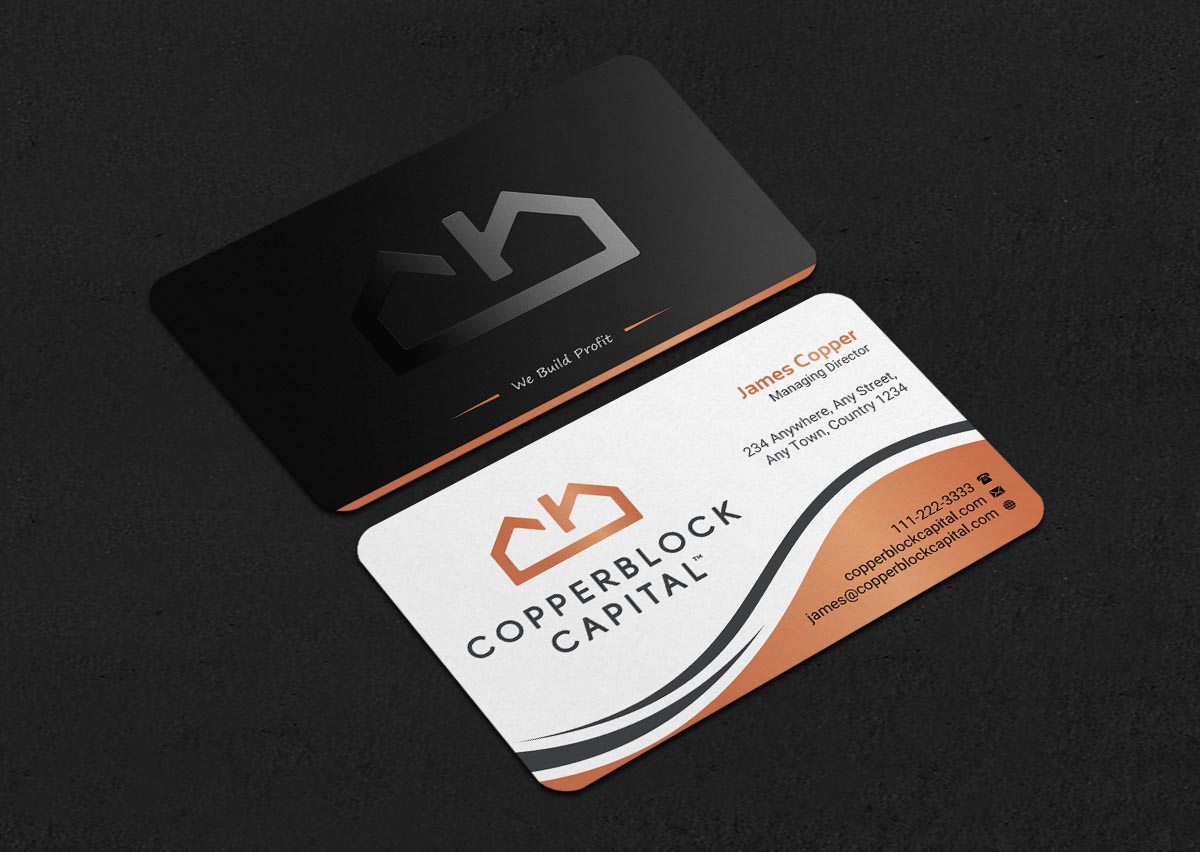 Visitenkarten-Design von INDIAN_Ashok für Copperblock Capital Corp. | Design #20348164