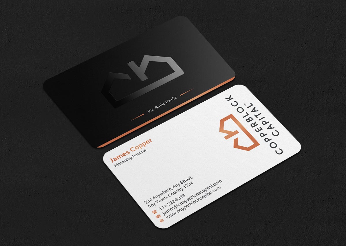 Business Card Design by INDIAN_Ashok for Copperblock Capital Corp. | Design #20348166