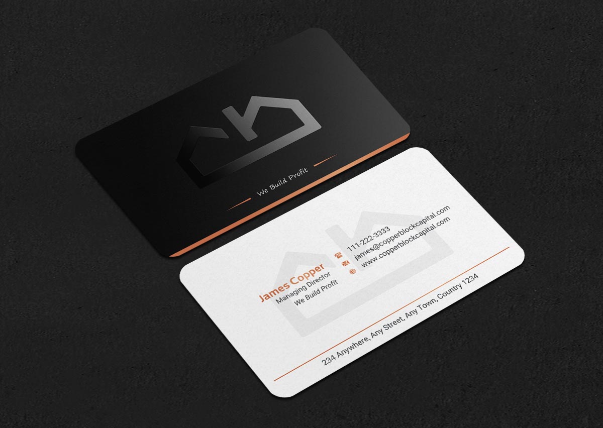 Business Card Design by INDIAN_Ashok for Copperblock Capital Corp. | Design #20348170