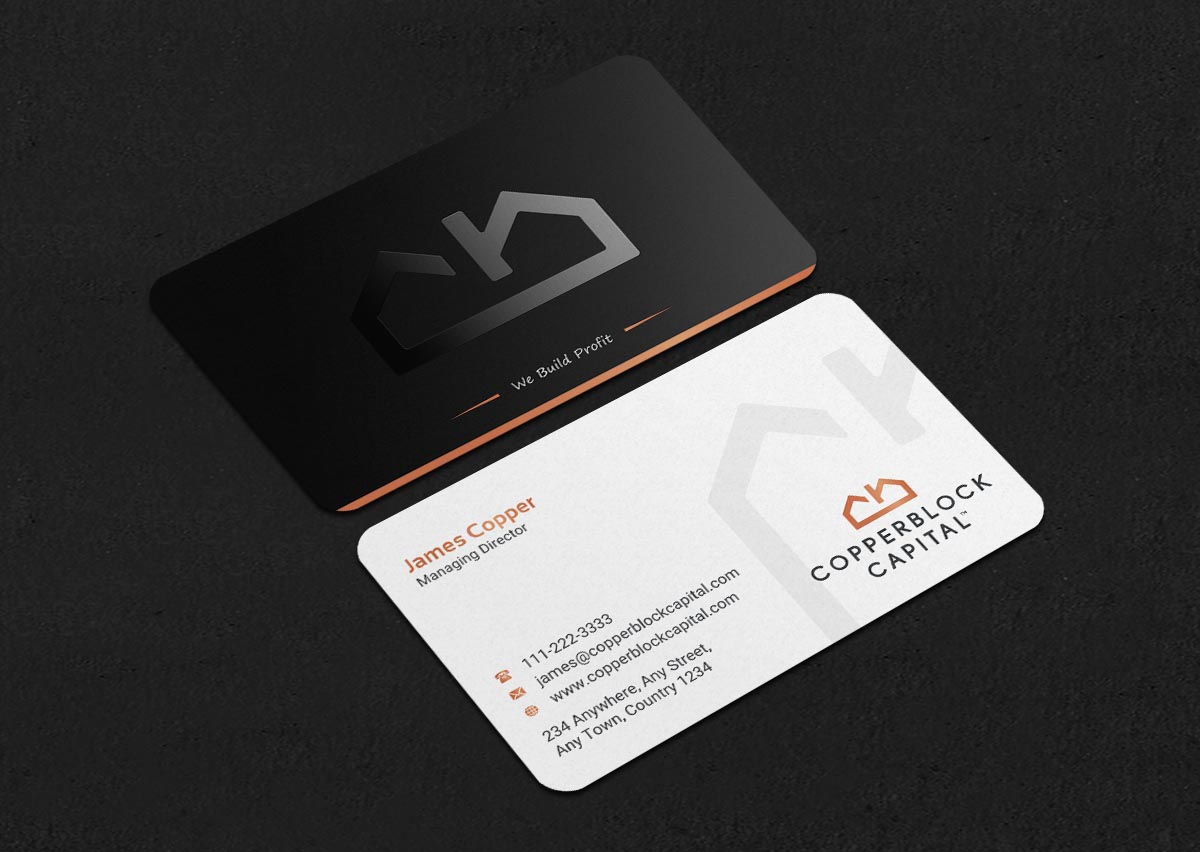 Design de Carte de Visite par INDIAN_Ashok pour Copperblock Capital Corp. | Design #20348171