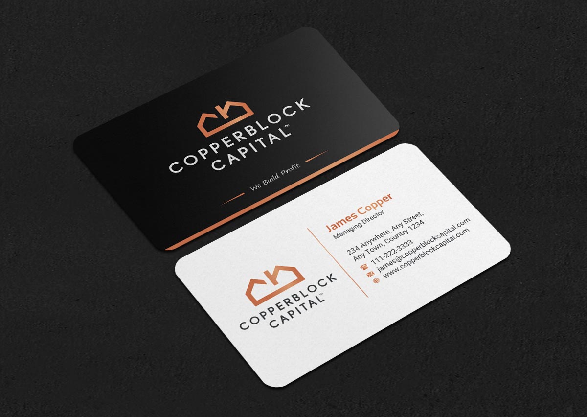Business Card Design by INDIAN_Ashok for Copperblock Capital Corp. | Design #20348190