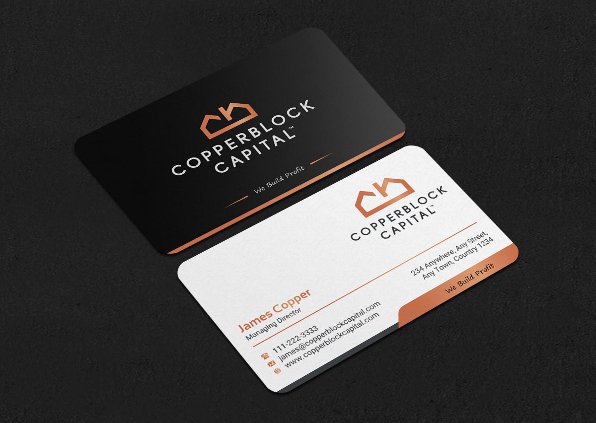 Business Card Design by INDIAN_Ashok for Copperblock Capital Corp. | Design #20348200