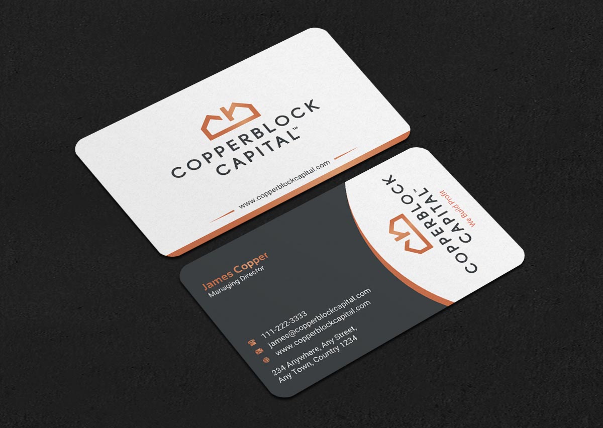 Business Card Design by INDIAN_Ashok for Copperblock Capital Corp. | Design #20348408