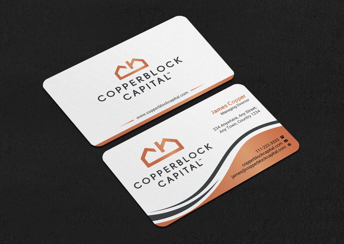 Visitenkarten-Design von INDIAN_Ashok für Copperblock Capital Corp. | Design #20348409