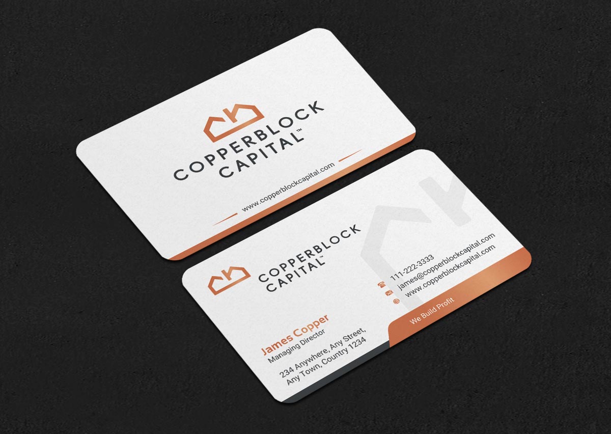 Business Card Design by INDIAN_Ashok for Copperblock Capital Corp. | Design #20348423
