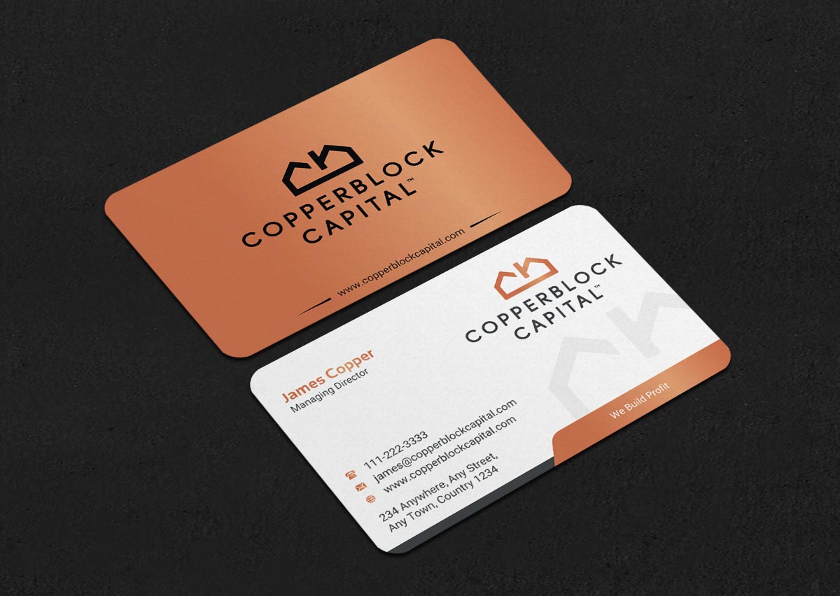 Business Card Design by INDIAN_Ashok for Copperblock Capital Corp. | Design #20348429
