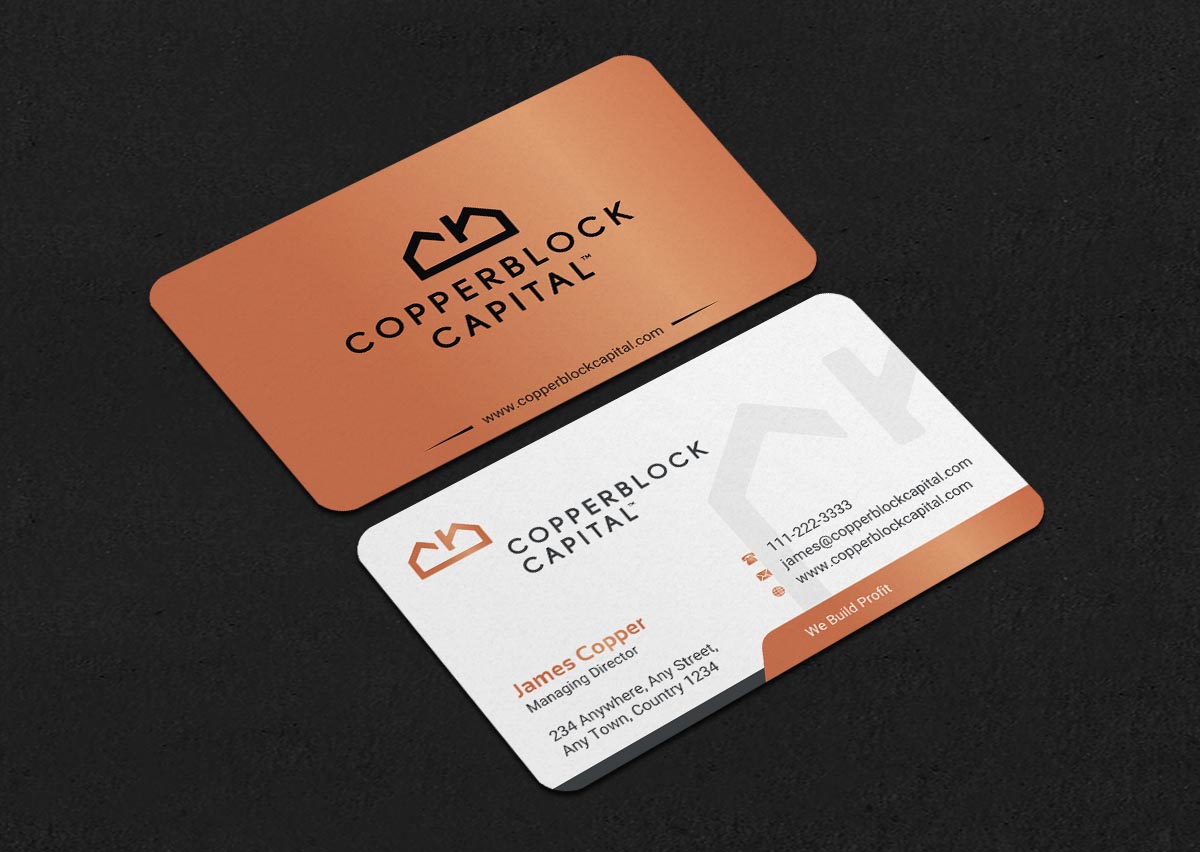 Business Card Design by INDIAN_Ashok for Copperblock Capital Corp. | Design #20348433
