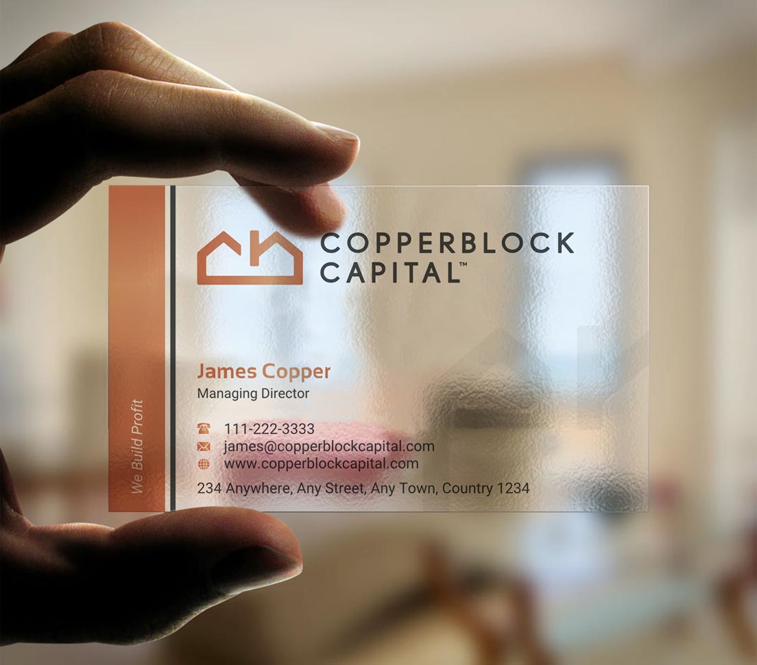 Business Card Design by INDIAN_Ashok for Copperblock Capital Corp. | Design #20348435