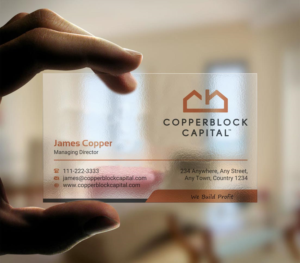 Business Card Design by INDIAN_Ashok for Copperblock Capital Corp. | Design: #20348439