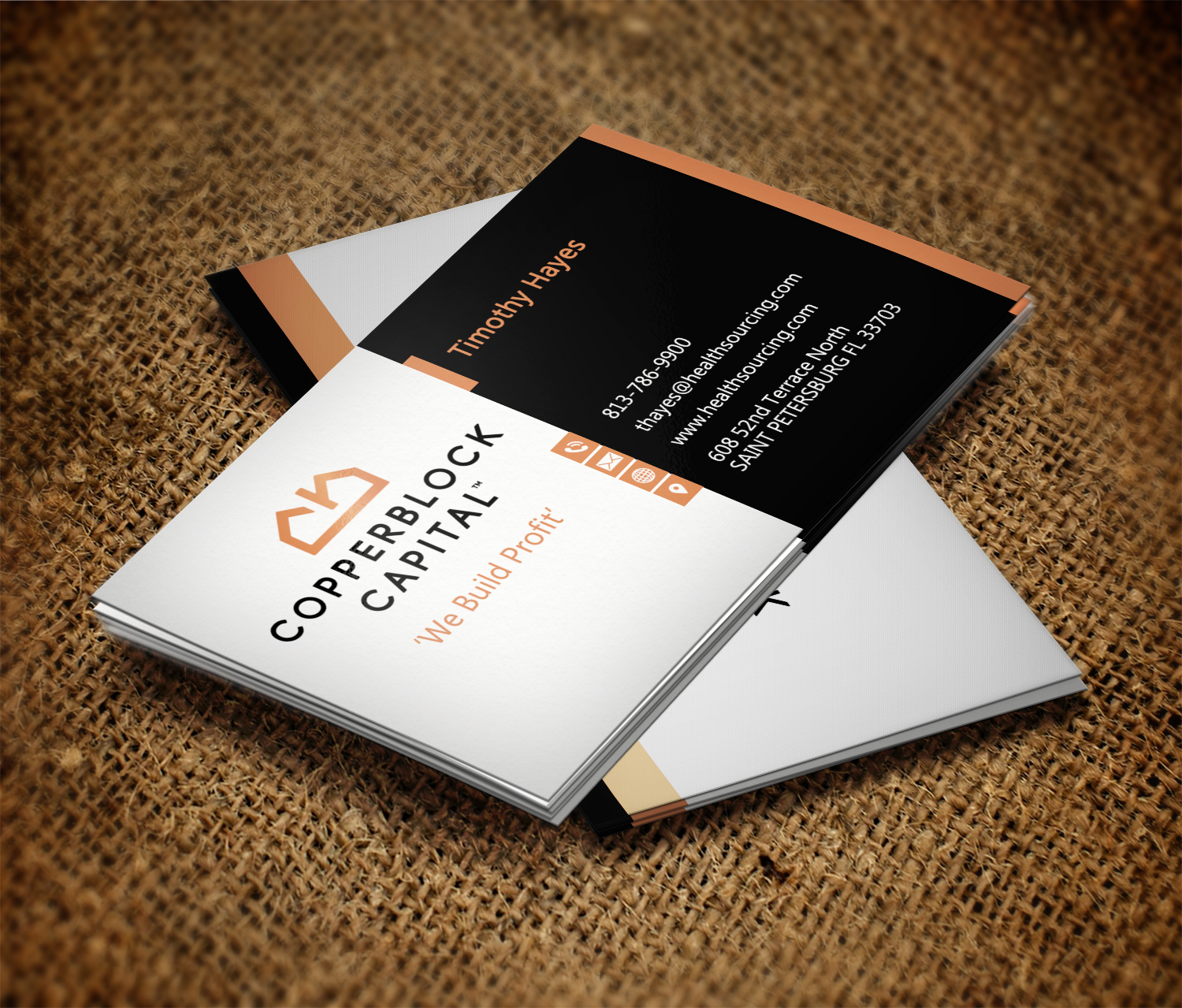 Business Card Design by Monna for Copperblock Capital Corp. | Design #20330708