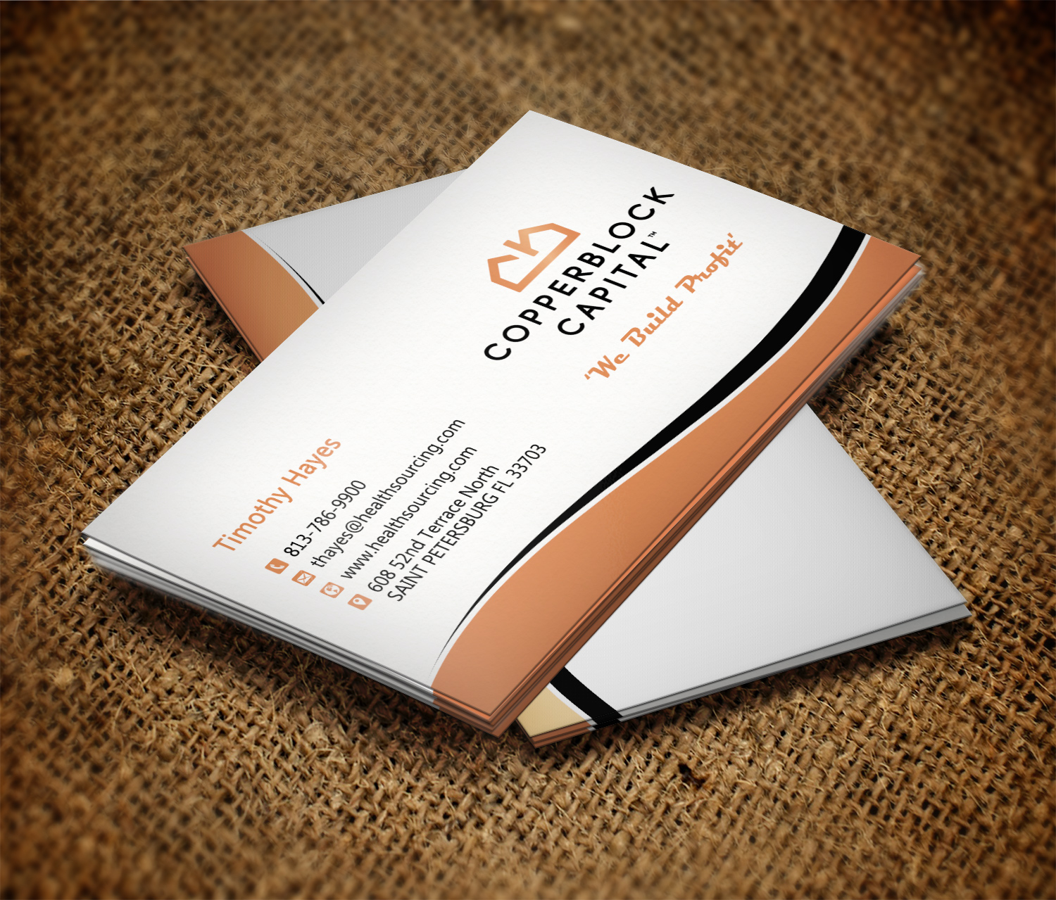 Business Card Design by Monna for Copperblock Capital Corp. | Design #20330719