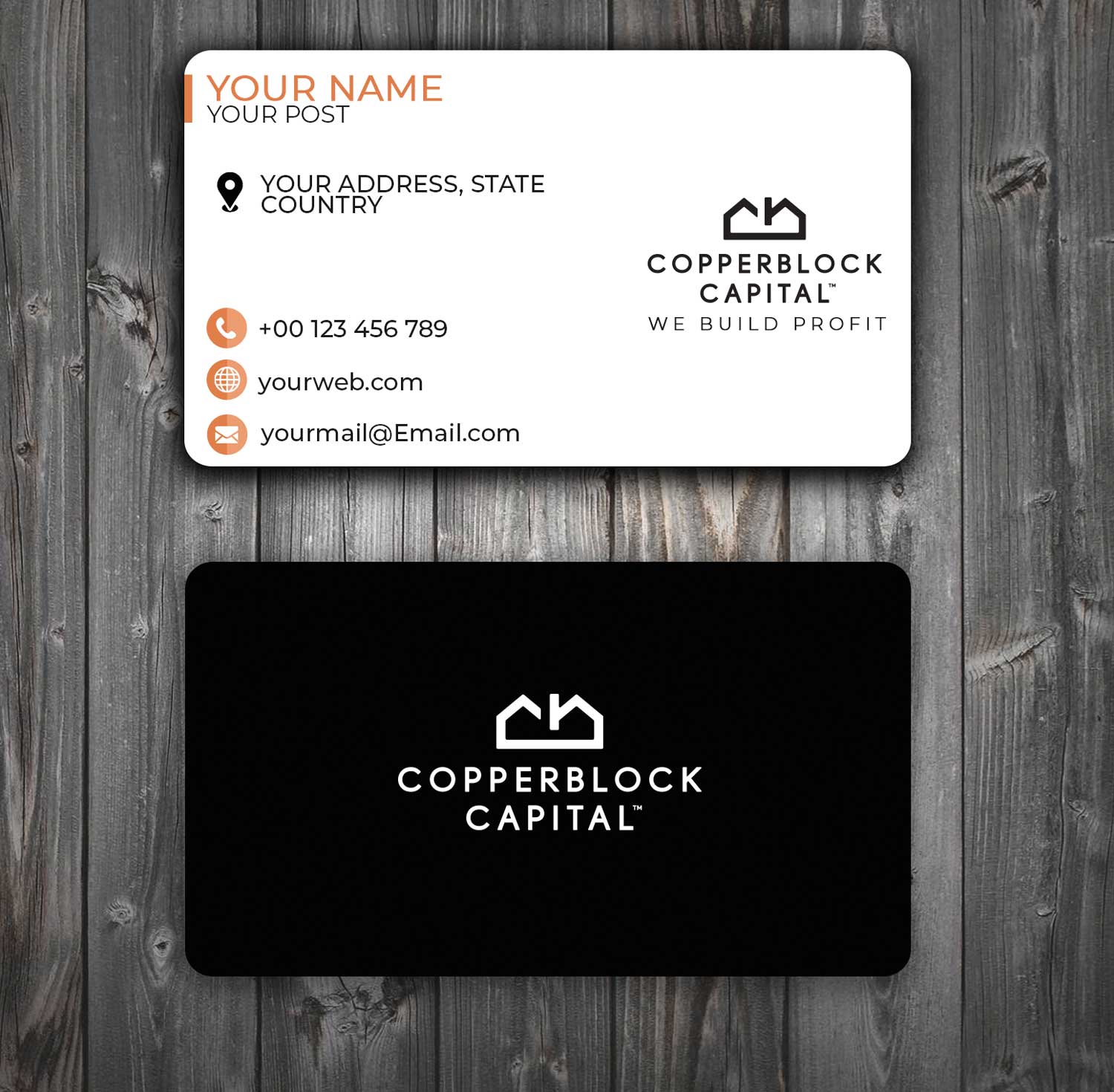 Business Card Design by Vishwa Basnayake for Copperblock Capital Corp. | Design #20346500