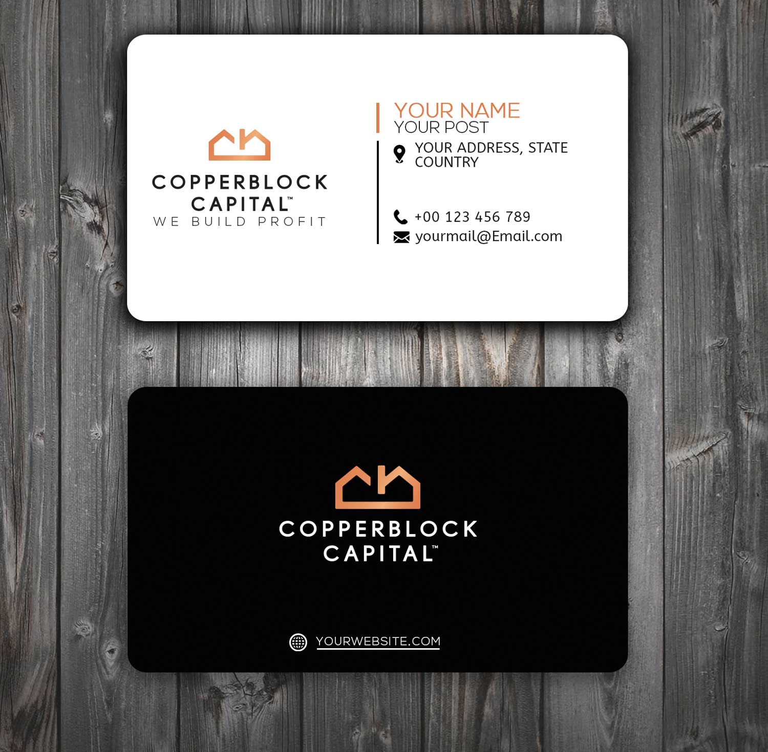 Business Card Design by Vishwa Basnayake for Copperblock Capital Corp. | Design #20346503