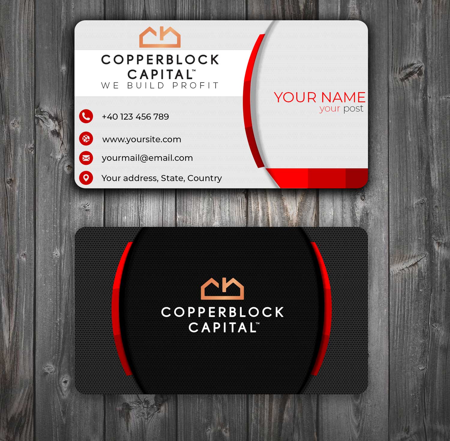 Business Card Design by Vishwa Basnayake for Copperblock Capital Corp. | Design #20346504
