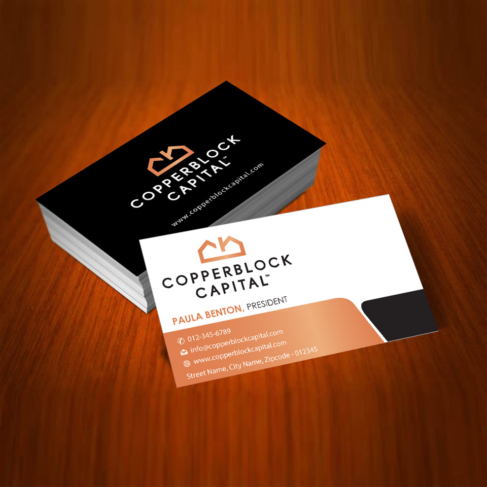 Business Card Design by Infinitive Technology for Copperblock Capital Corp. | Design #20332334