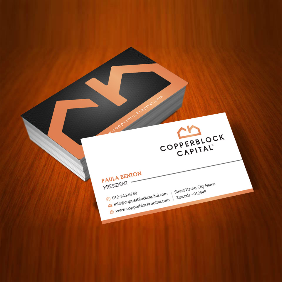 Business Card Design by Infinitive Technology for Copperblock Capital Corp. | Design #20332346
