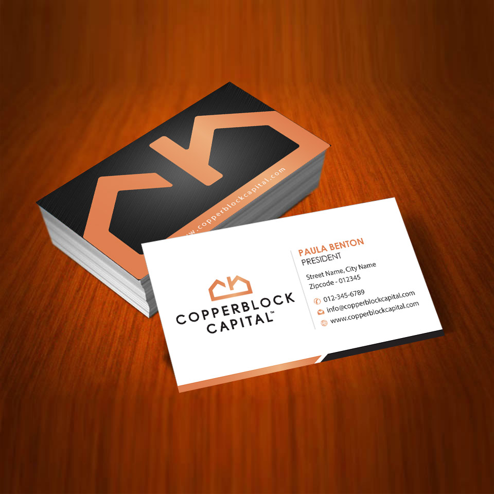 Business Card Design by Infinitive Technology for Copperblock Capital Corp. | Design #20332406