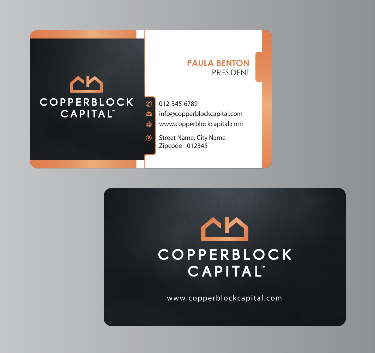 Design de Carte de Visite par Infinitive Technology pour Copperblock Capital Corp. | Design #20332419